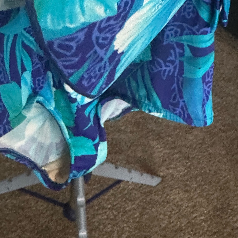 Maxine blue  Hawaiian floral, one piece swimsuit, adjustable straps. Size 14 - Picture 5 of 8